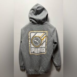 *Puma Gray Hoodie with Yellow Graphic